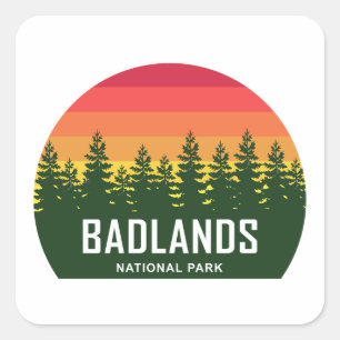 Badlands-Nationalpark Quadratischer Aufkleber