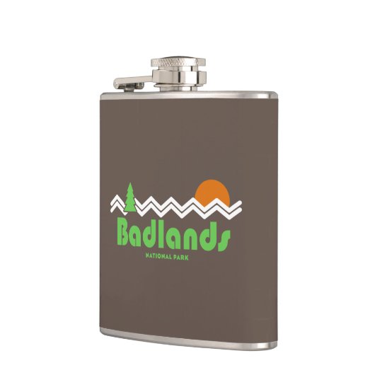 Badlands Nationalpark Retro Flachmann (Links)