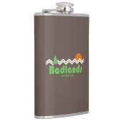 Badlands Nationalpark Retro Flachmann (Rechts)