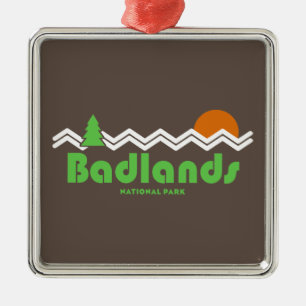 Badlands Nationalpark Retro Ornament Aus Metall