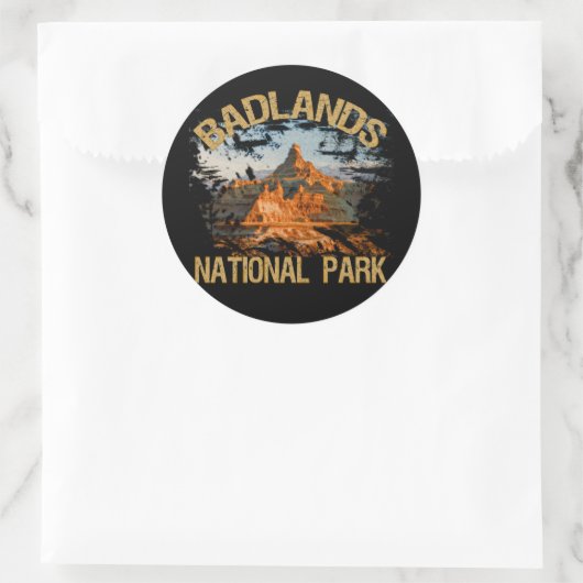 Badlands-Nationalpark Runder Aufkleber (Tasche)