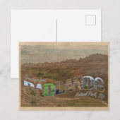 Badlands Nationalpark, SD Vintage Postkarte (Vorne/Hinten)