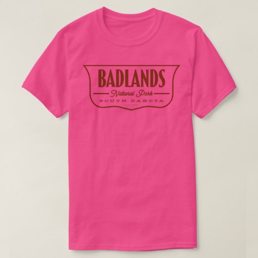 Badlands Nationalpark Shield Brown T-Shirt (Design vorne)