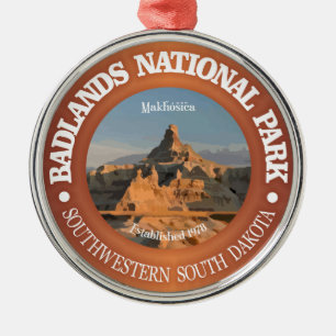 Badlands-Nationalpark Silbernes Ornament