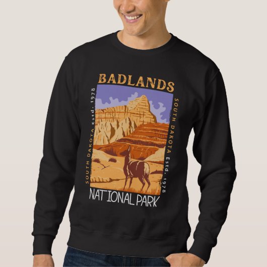Badlands-Nationalpark Süd-Dakota gestört Sweatshirt (Vorderseite)