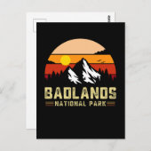 Badlands Nationalpark Süd dakota Vintag T-Shir Postkarte (Vorne/Hinten)