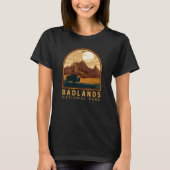 Badlands Nationalpark Vintages Emblem T-Shirt (Vorderseite)