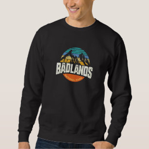 Badlands Nationalpark Vintages Gebirge Sunset Sweatshirt