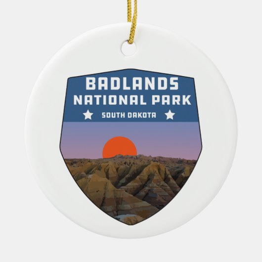 Badlands Nationalpark Wildnis Süd Dakota Keramik Ornament (Vorne)