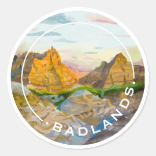 Badlands-Nationalparksticker Runder Aufkleber