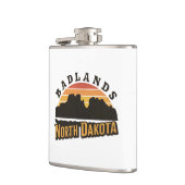 Badlands North Dakota Retro Flachmann (Links)