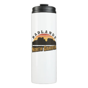 Badlands North Dakota Retro Thermosbecher