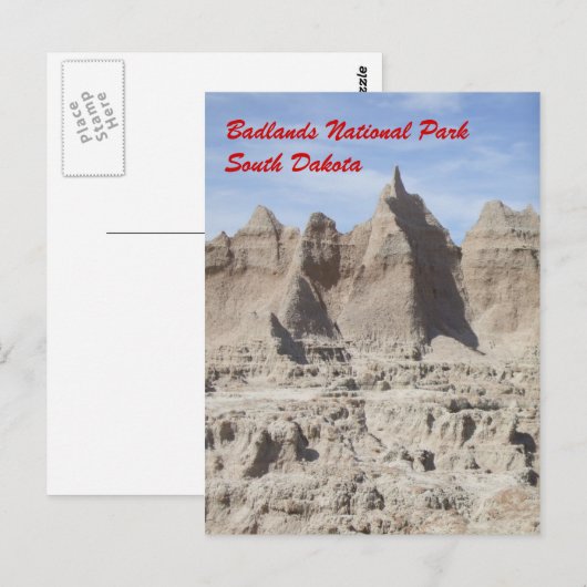 Badlands Postkarte (Vorne/Hinten)