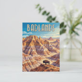 Badlands Postkarte (Stehend Vorderseite)
