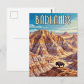 Badlands Postkarte (Vorne/Hinten)