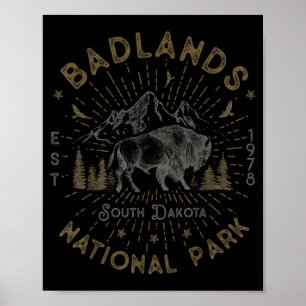 Badlands South Dakota Nationalparks im Freien Poster