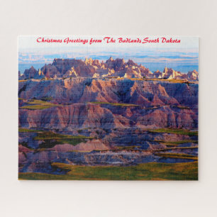 Badlands South Dakota. Weihnachtsgrüße Puzzle