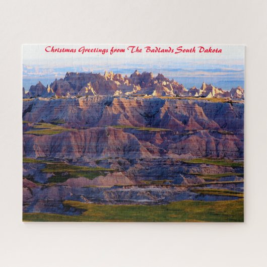 Badlands South Dakota. Weihnachtsgrüße Puzzle (Horizontal)