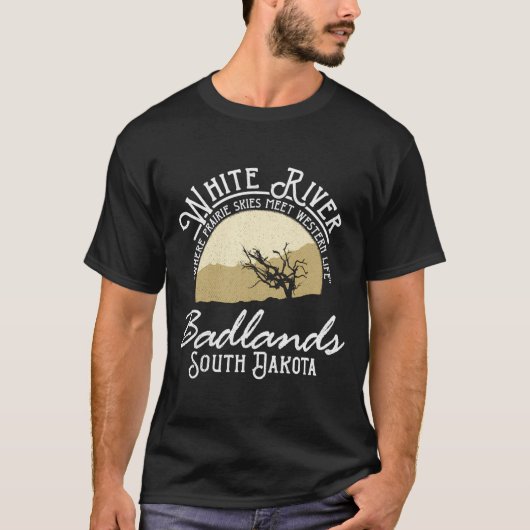 Badlands, Süddakota (Gold) T-Shirt (Vorderseite)