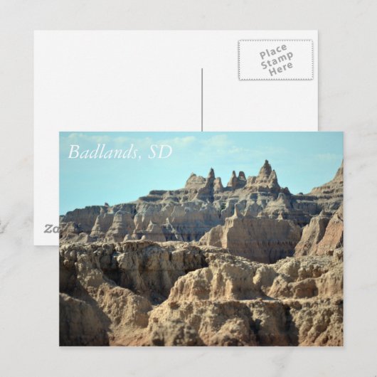 Badlands, Süddakota Postkarte (Vorne/Hinten)