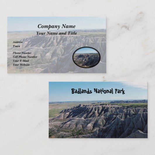 Badlands, Süddakota Visitenkarte (Vorne/Hinten)