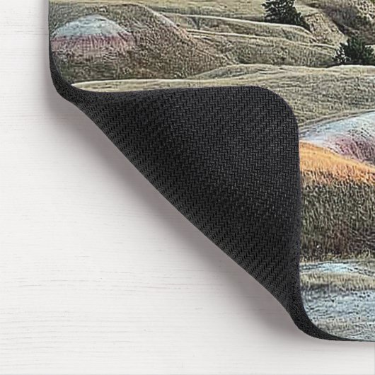 Badlands Sunset Dakota Landschaft Mousepad (Ecke)