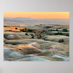 Badlands Sunset Poster