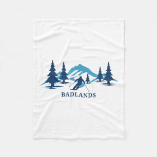 Badlands Wisconsin Ski Resort Skifahren Skier T - Fleecedecke