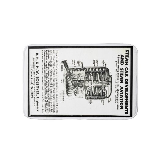 Badmatte Anzeige-Dampf-Autos und Dampf-Luftfahrt Badematte (Vorderseite)