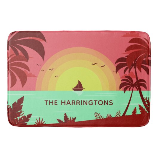 Badmatten für den individuelle Name Beach Illustra Badematte (Vorderseite)