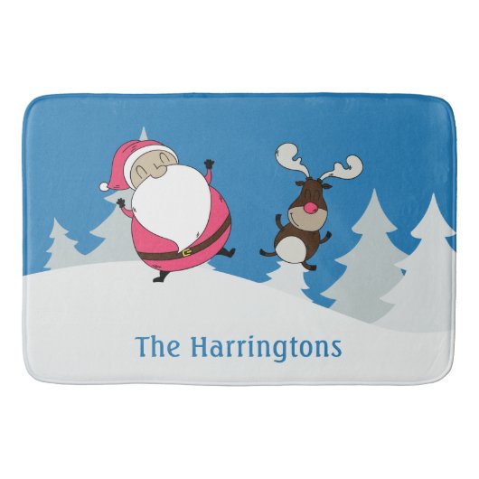 Badmatten niedlichen Sankt- u. Ren-individuellen Badematte (Vorderseite)