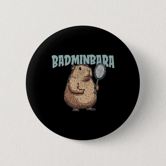 Badminbara Shuttle Racquet - Team Badminton Capyba Button (Vorderseite)