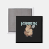 Badminbara Shuttle Schläger - Team Badminton Capyb Magnet (Vorderseite/Rückseite)