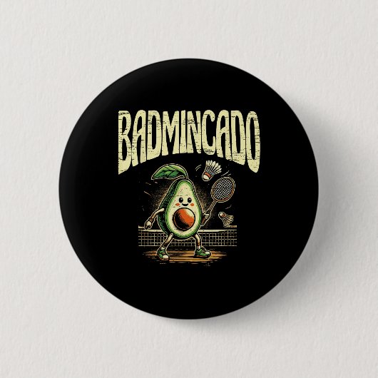 Badmincado Badminton Spieler Shuttlecock Button (Vorderseite)
