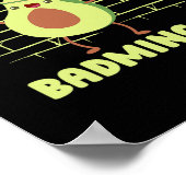 Badmincado - Racket Funny Player Game Match Badmin Poster (Ecke)