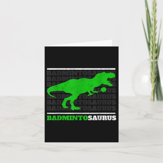 Badminto Saurus Rex Birdie Shuttle Dino Badminton Karte (Vorderseite)