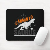Badminto Saurus Rex Birdie Shuttle Dinosaur Badmin Mousepad (Mit Mouse)