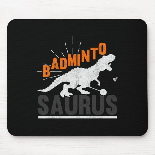 Badminto Saurus Rex Birdie Shuttle Dinosaur Badmin Mousepad (Vorne)