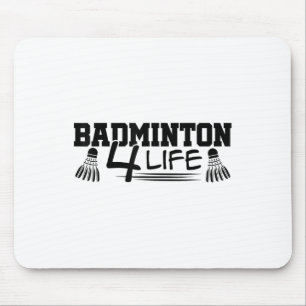 Badminton 4 Life Grafik Badminton Spieler Shuttle Mousepad