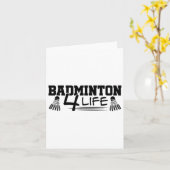 Badminton 4 Life Graphic Badminton Player Shuttle Karte (Gelbe Blume)