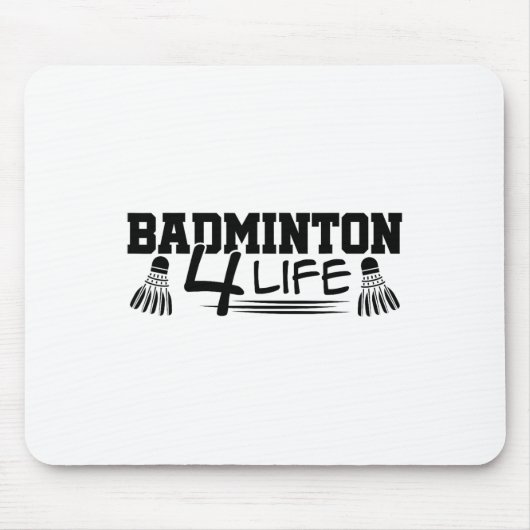 Badminton 4 Life Graphic Badminton Player Shuttle Mousepad (Vorne)