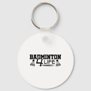 Badminton 4 Life Graphic Badminton Player Shuttle Schlüsselanhänger