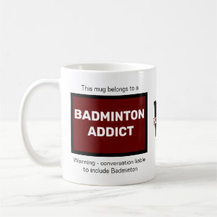 Badminton Addict Fügen Sie das Monogramm Ihres Nam Kaffeetasse