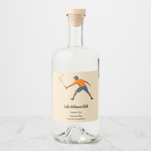 Badminton Alkoholflaschenetikett (Vorderseite)