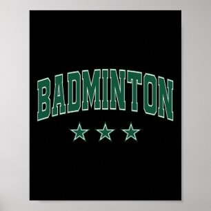 Badminton Alle grünen Sterne Klicken Sie auf Retro Poster