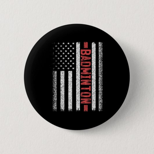 Badminton Amerikanische Flagge 4. Juli Badminton S Button (Vorderseite)