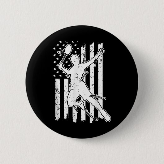 Badminton-Amerikanische Flagge - Shuttle America F Button (Vorderseite)