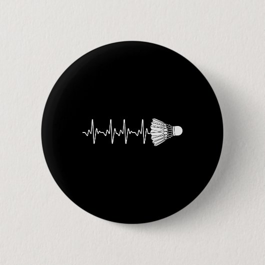 Badminton Art for Men Badminton Lover Badmin Button (Vorderseite)