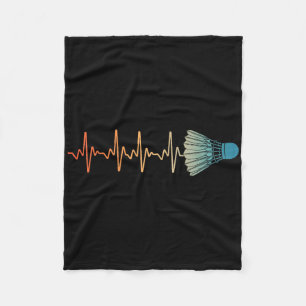 Badminton Art for Men Badminton Lover Badmin Fleecedecke