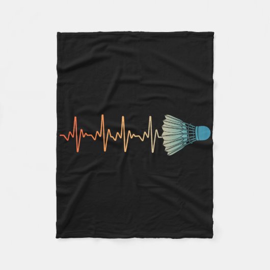 Badminton Art for Men Badminton Lover Badmin Fleecedecke (Vorderseite)